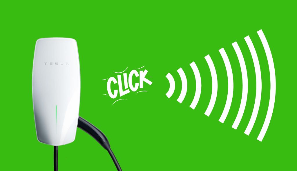 Click sound Tesla wall charger