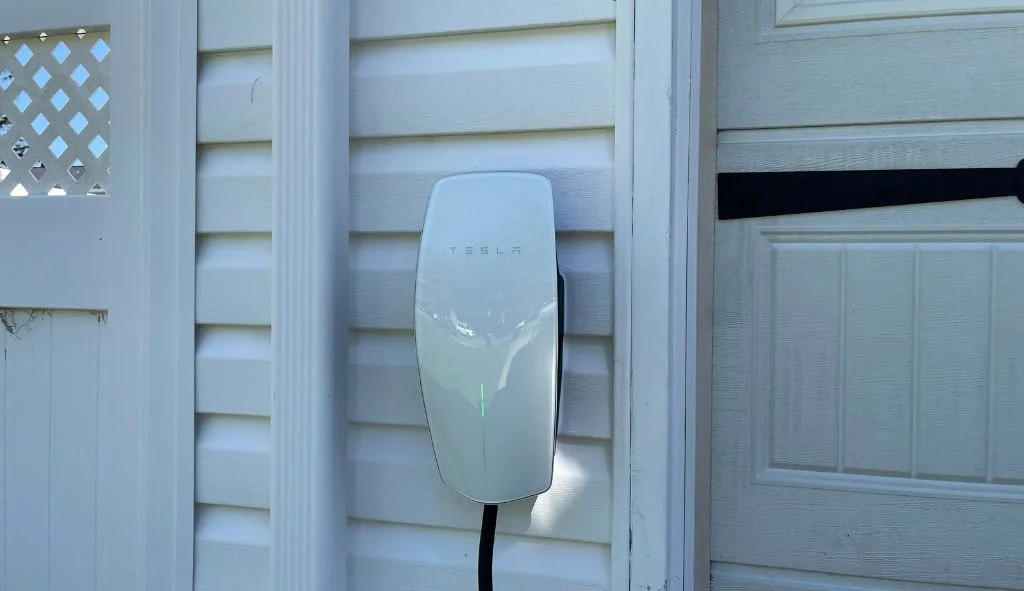 Tesla Wall Charger Installation in garage